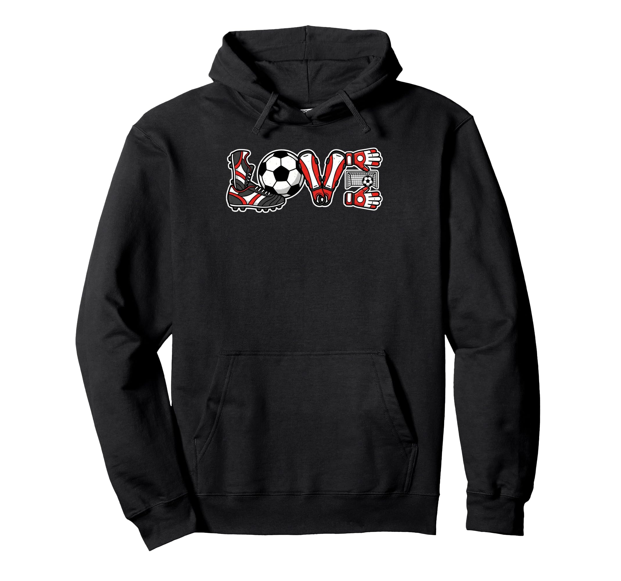 Love Soccer Ball Sports Soccer Player Hoodie - Streetwear Style Unisex - T-Shirt, Sweatshirt, Hoodie