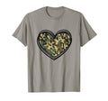 Camo Heart Camouflage Military T-Shirt - Fun Novelty Design Men Women - T-Shirt, Sweatshirt, Hoodie