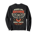 Motorcycle Biker Female Are Sweatshirt - Fun Novelty Design Unisex - T-Shirt, Sweatshirt, Hoodie
