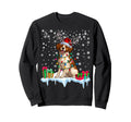 Brittany Spaniel Santa Hat Sweatshirt - Aesthetic Graphic for Adults - T-Shirt, Sweatshirt, Hoodie
