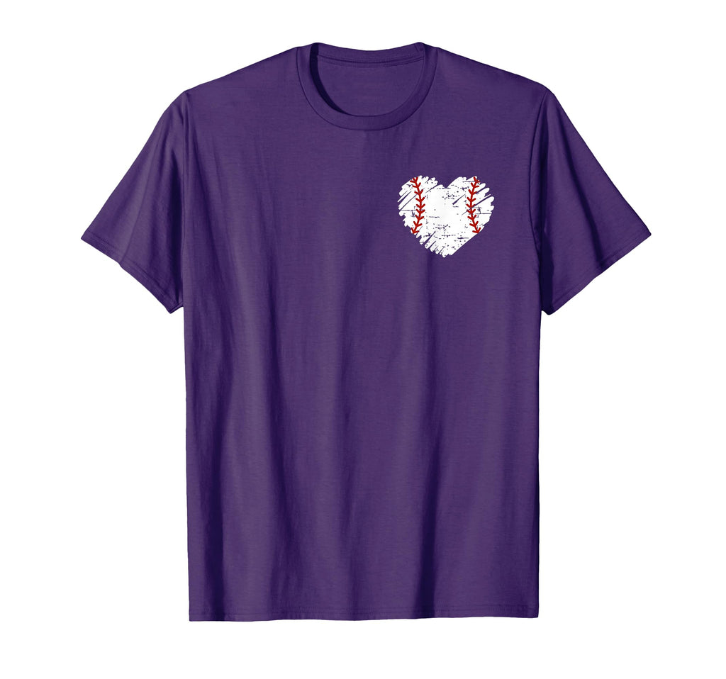 Pocket Baseball Heart Softball Mom Dad T-Shirt - Trendy Graphic for Adults - T-Shirt, Sweatshirt, Hoodie