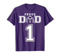 Custom Proud Football Dad Number 1 T-Shirt - Aesthetic Graphic Unisex - T-Shirt, Sweatshirt, Hoodie