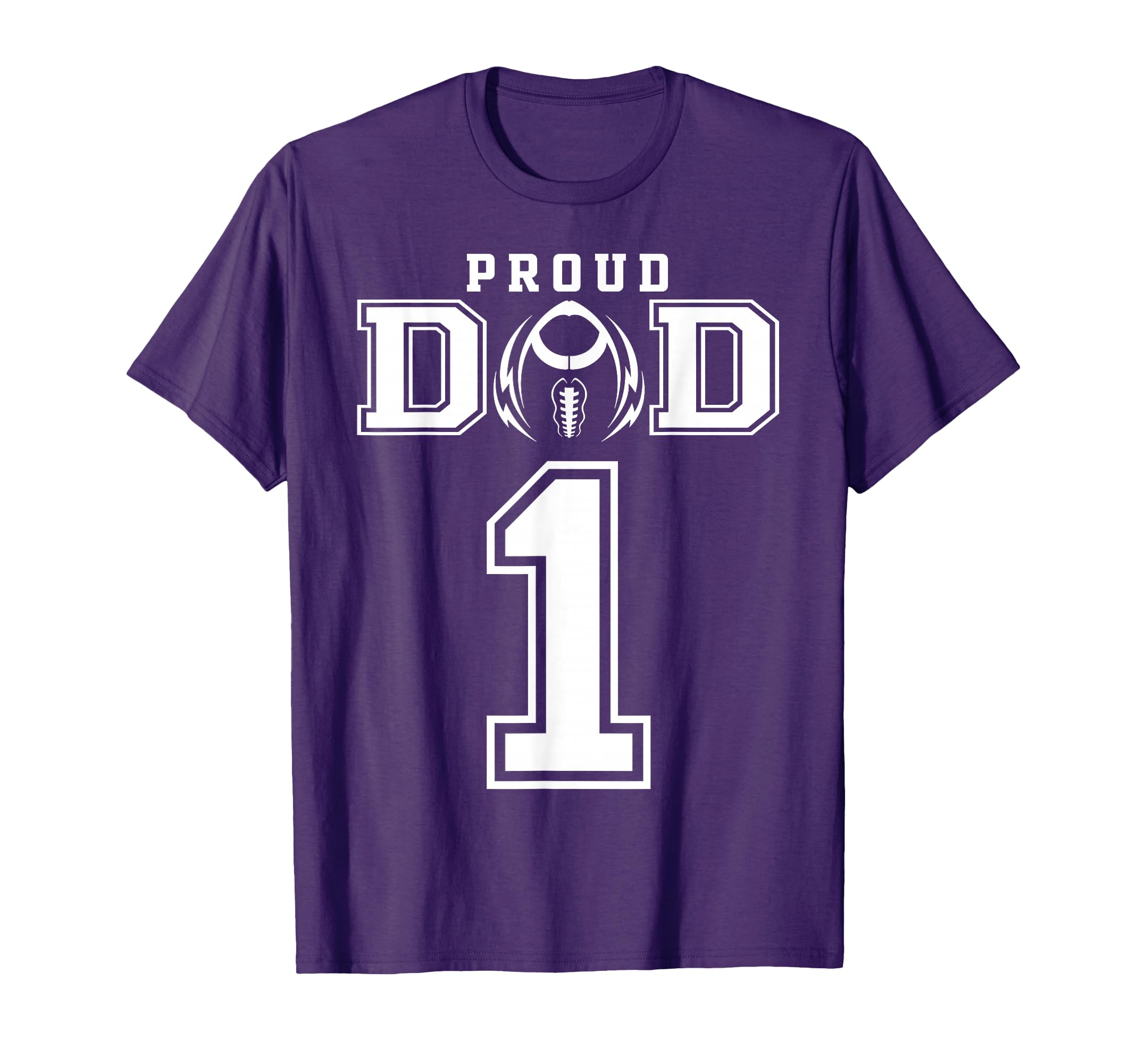 Custom Proud Football Dad Number 1 T-Shirt - Aesthetic Graphic Unisex - T-Shirt, Sweatshirt, Hoodie
