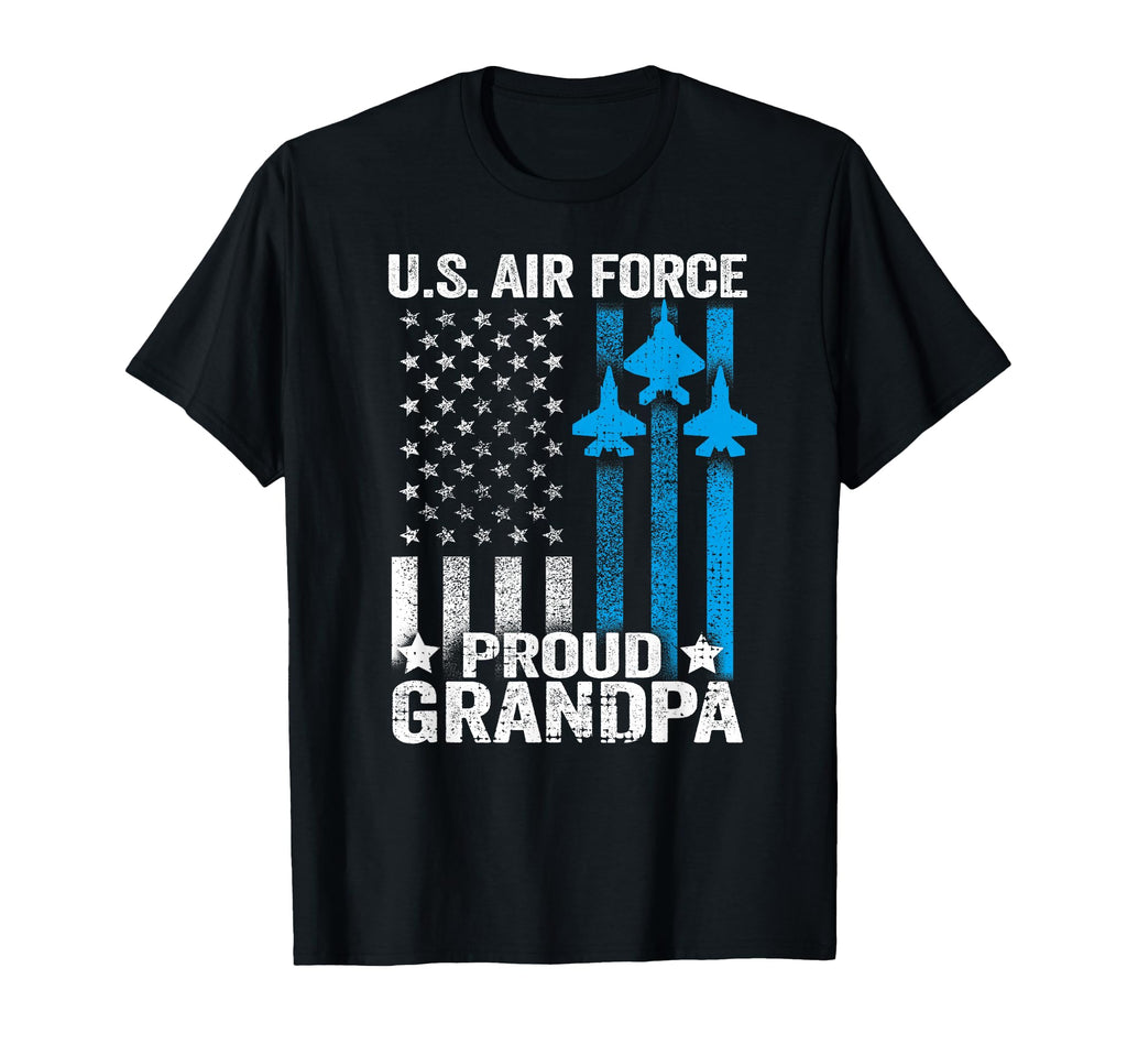 Proud Grandpa Us Air Force Usaf T-Shirt - Minimalist Print Unisex - T-Shirt, Sweatshirt, Hoodie