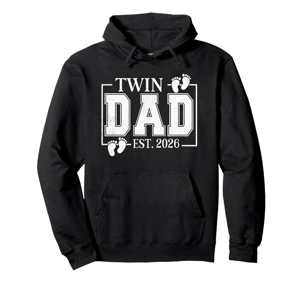 Twin Dad Est 2026 Daddy Fathers Day Hoodie - Custom Art Print for Adults - T-Shirt, Sweatshirt, Hoodie