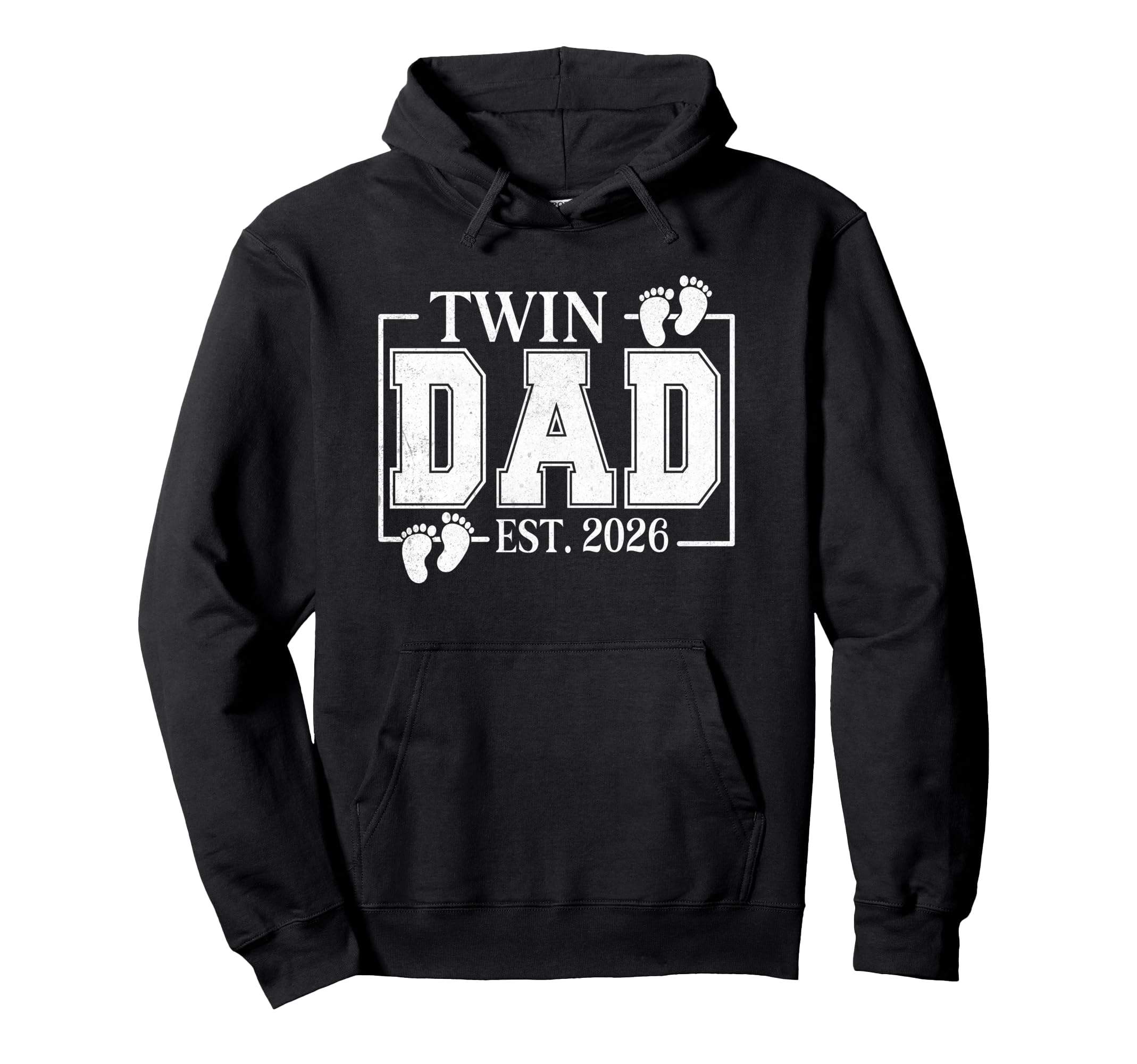 Twin Dad Est 2026 Daddy Fathers Day Hoodie - Custom Art Print for Adults - T-Shirt, Sweatshirt, Hoodie