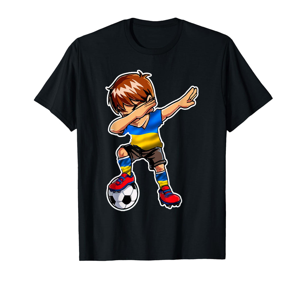 Dabbing Soccer Ukraine Funny Ukrainian T-Shirt - Custom Art Print Unisex - T-Shirt, Sweatshirt, Hoodie