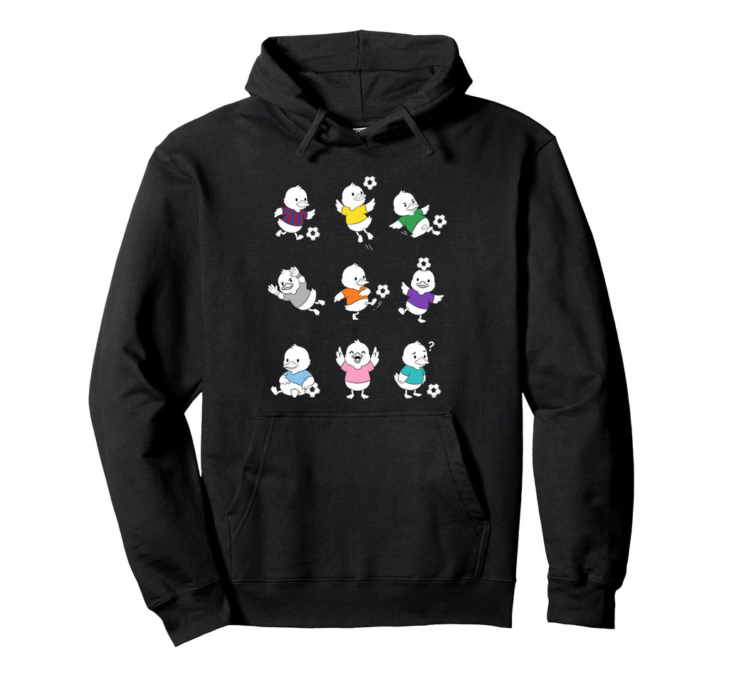 Soccer Duck Cartoon Funny Football Hoodie - Novelty Apparel Men Women - T-Shirt, Sweatshirt, Hoodie