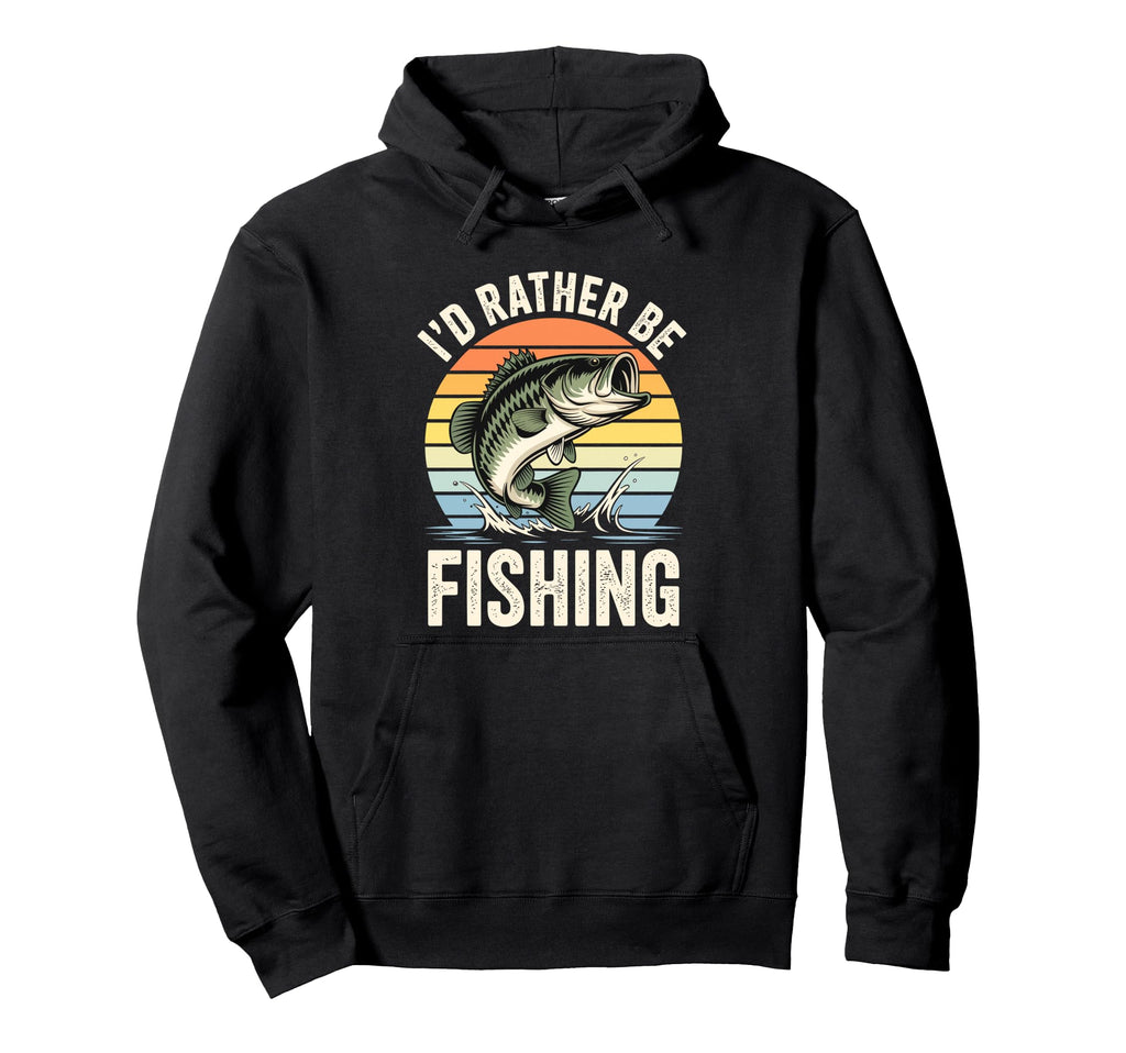 Id Rather Be Fishing Funny Fishing Dad Hoodie - Custom Art Print Unisex - T-Shirt, Sweatshirt, Hoodie