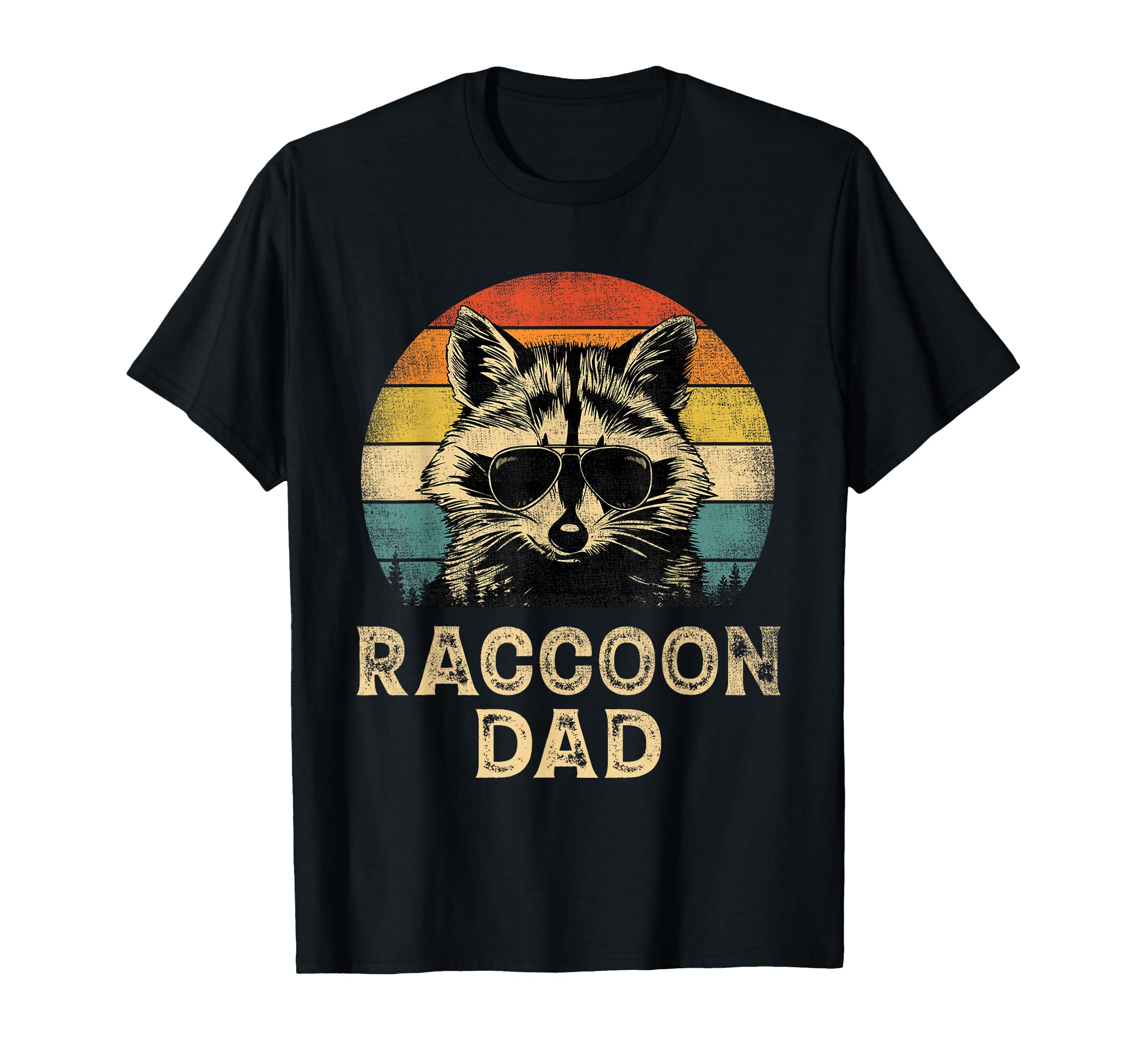 Raccoon Dad Raccoon Lovers Daddy Fathers T-Shirt - Minimalist Print Unisex - T-Shirt, Sweatshirt, Hoodie