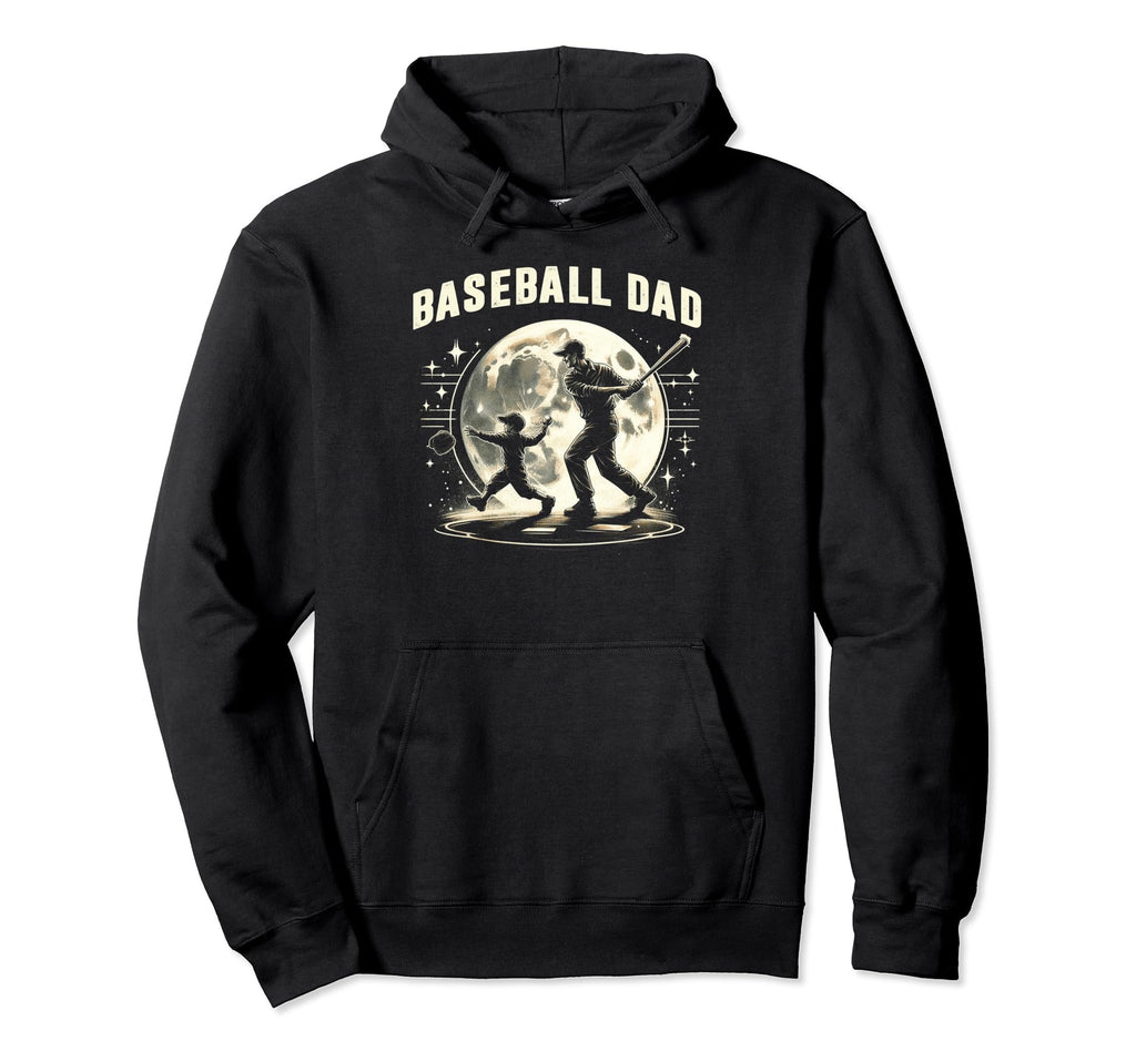 Baseball Dad Fathers Day Hoodie - Trendy Graphic for Adults - T-Shirt, Sweatshirt, Hoodie