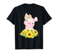 Pig Sunflower Piggy Gifts T-Shirt - Unique Graphic Men Women - T-Shirt, Sweatshirt, Hoodie