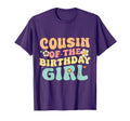 Cousin Birthday Groovy Themed Aesthetic T-Shirt - Trendy Graphic for Adults - T-Shirt, Sweatshirt, Hoodie