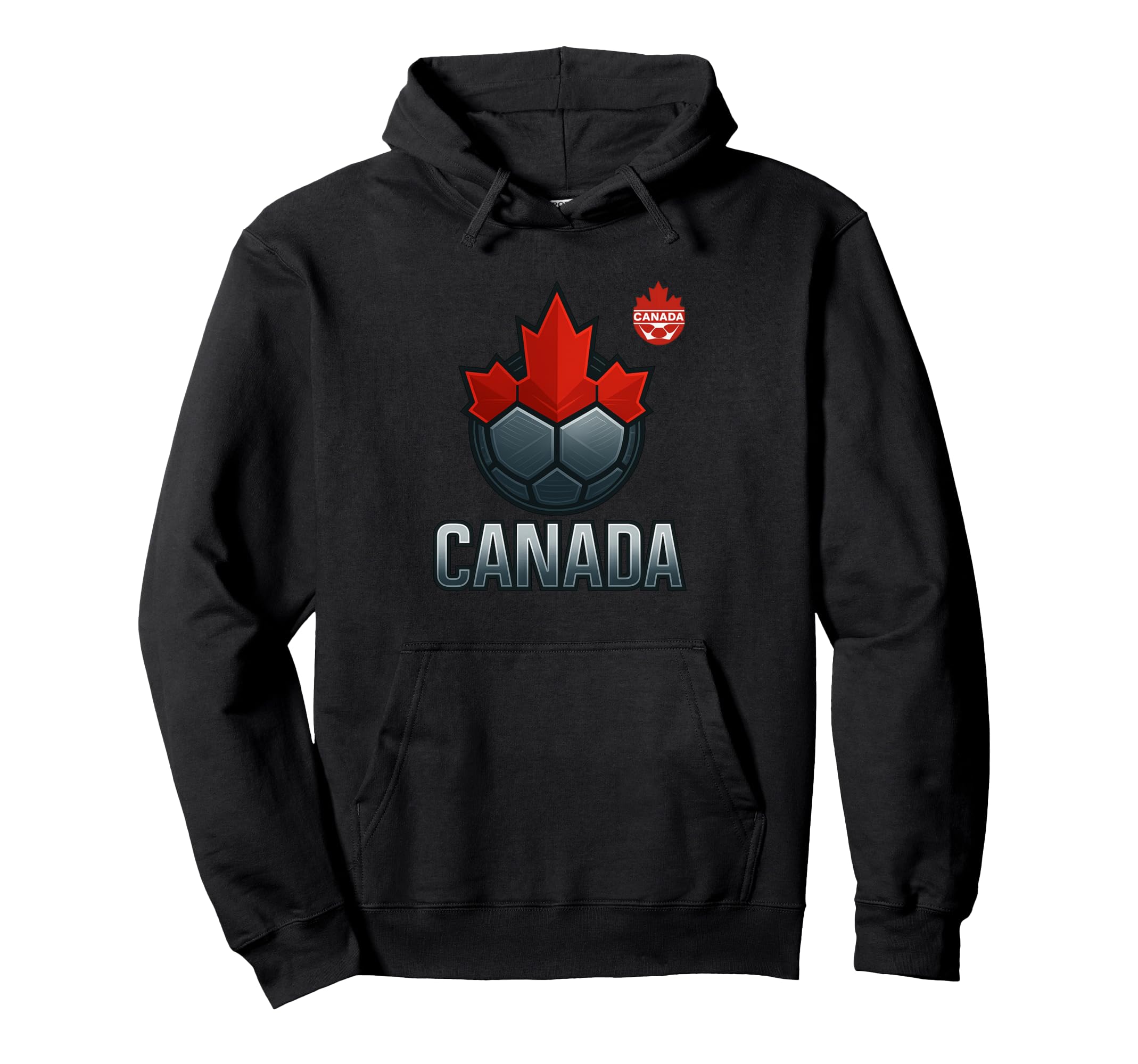 Canada Soccer Jersey Red Football Ball Hoodie - Trendy Graphic Men Women - T-Shirt, Sweatshirt, Hoodie