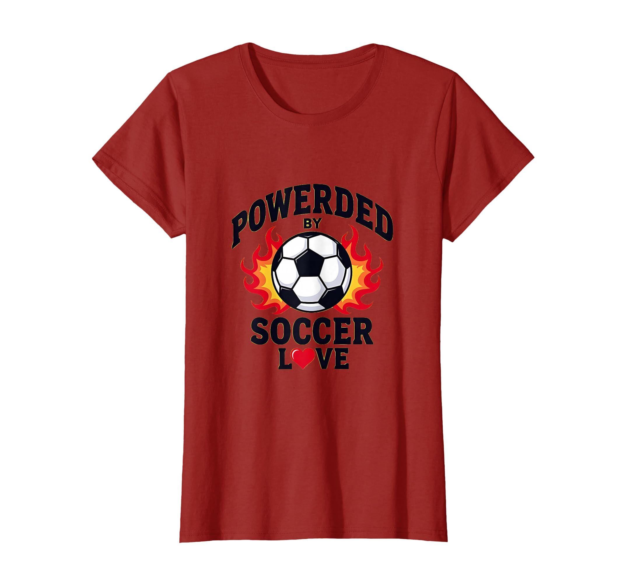 Powered Soccer Love Mom T-Shirt - Minimalist Print for Adults - T-Shirt, Sweatshirt, Hoodie