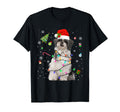 Shih Tzu Dog Lights Santa Hat Dog T-Shirt - Casual Everyday Wear Unisex - T-Shirt, Sweatshirt, Hoodie