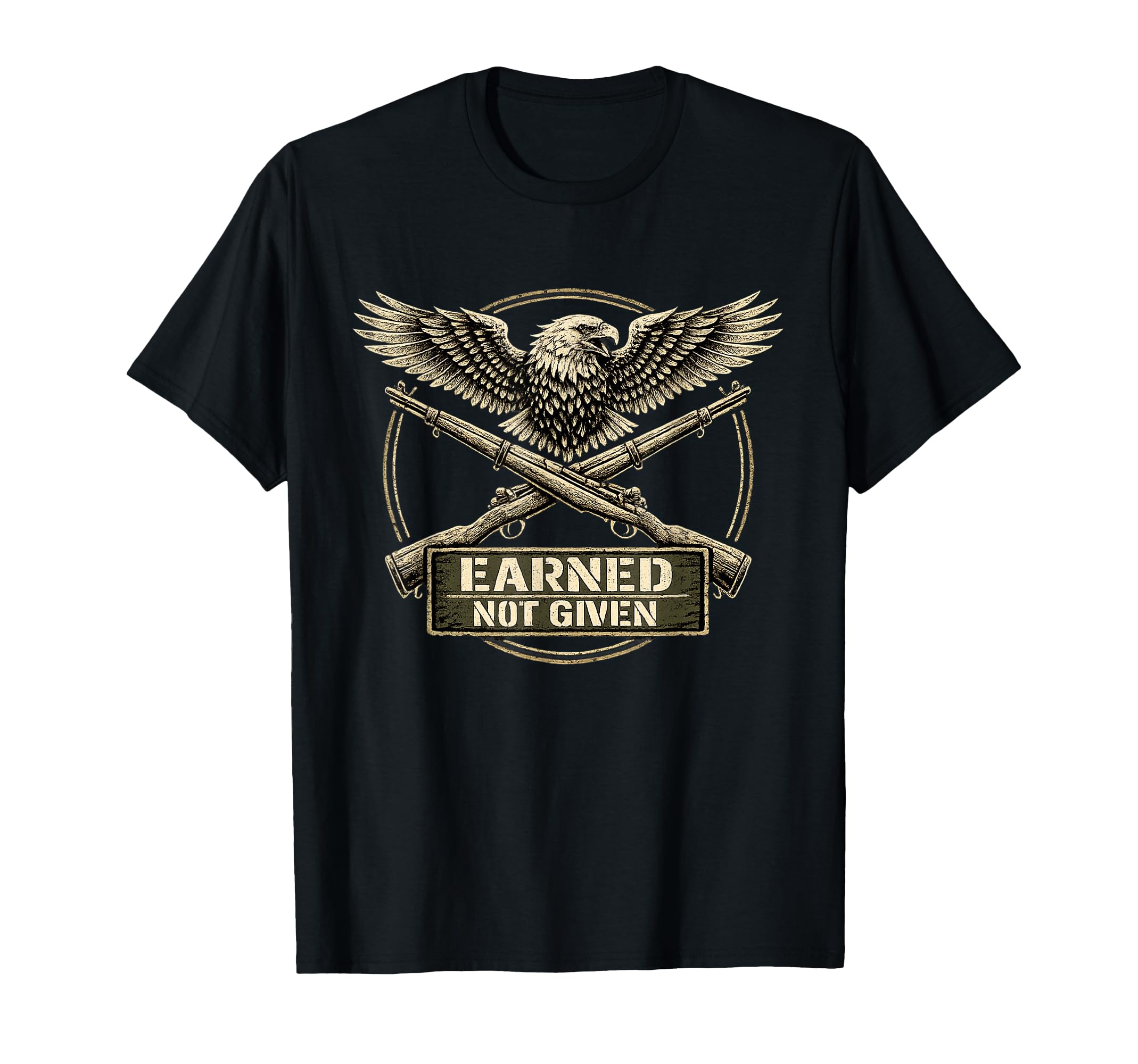 Veteran Dad Patriotic Eagle Crossed T-Shirt - Custom Art Print Unisex - T-Shirt, Sweatshirt, Hoodie