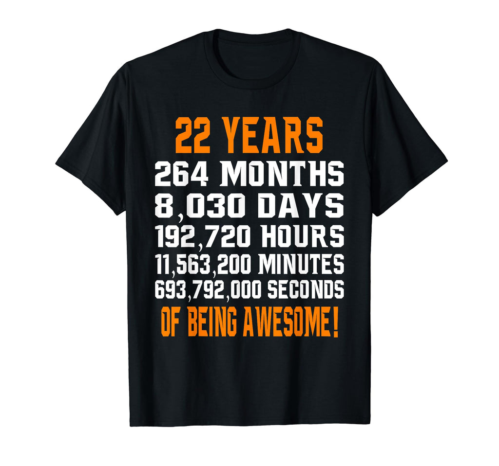 22Nd Birthday 22 Years Old T-Shirt - Minimalist Print Unisex - T-Shirt, Sweatshirt, Hoodie