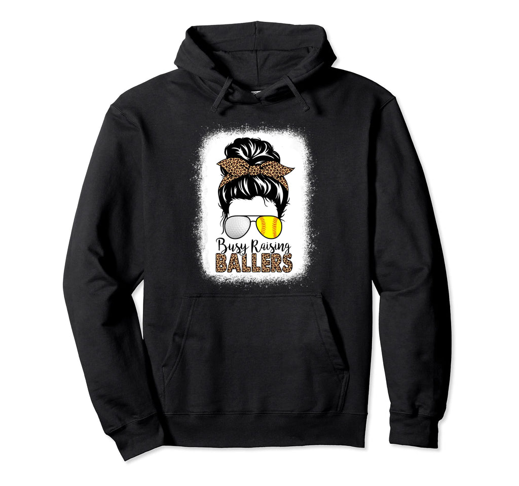 Golf And Softball Mom Messy Bun Hoodie - Streetwear Style for Adults - T-Shirt, Sweatshirt, Hoodie