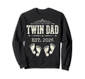 Twin Dad Est 2026 Pregnancy Sweatshirt - Aesthetic Graphic for Adults - T-Shirt, Sweatshirt, Hoodie