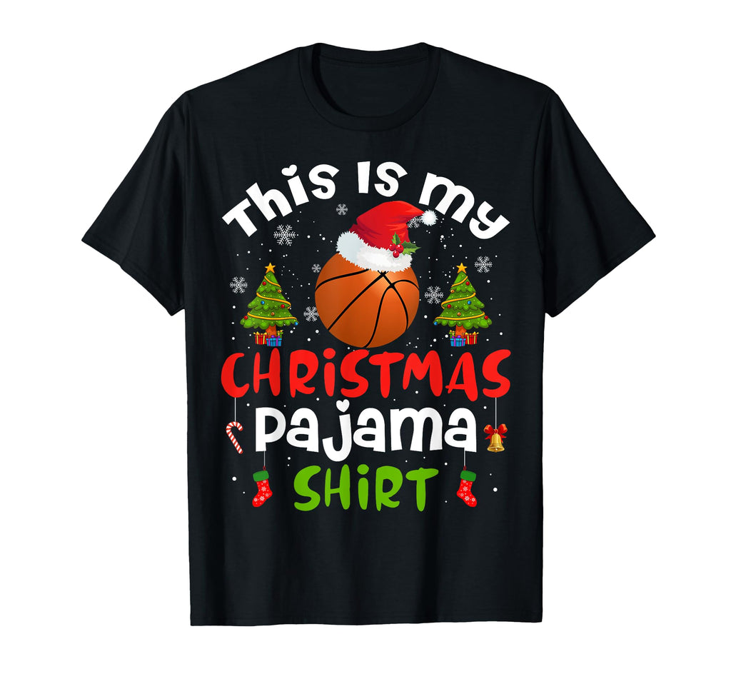 This Is My Pajama Basketball Santa T-Shirt - Custom Art Print Men Women - T-Shirt, Sweatshirt, Hoodie