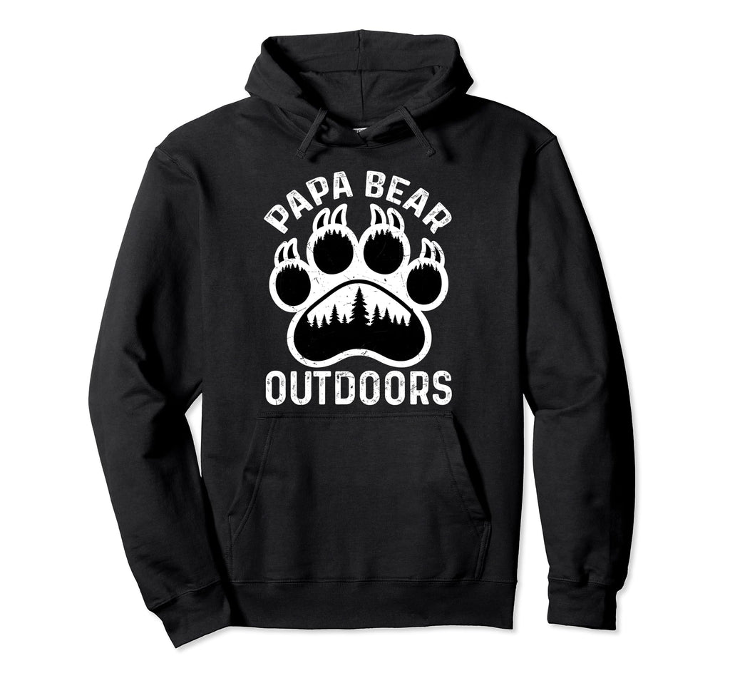 Papa Bear Outdoors Camping Dad Forest Hoodie - Casual Everyday Wear Unisex - T-Shirt, Sweatshirt, Hoodie