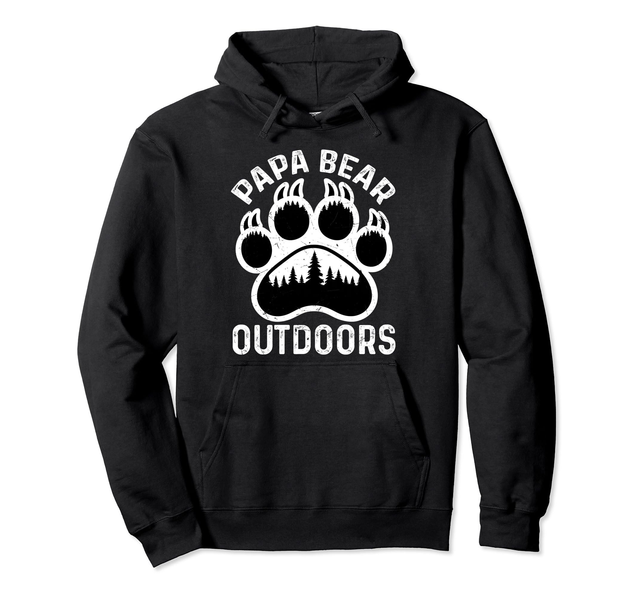 Papa Bear Outdoors Camping Dad Forest Hoodie - Casual Everyday Wear Unisex - T-Shirt, Sweatshirt, Hoodie