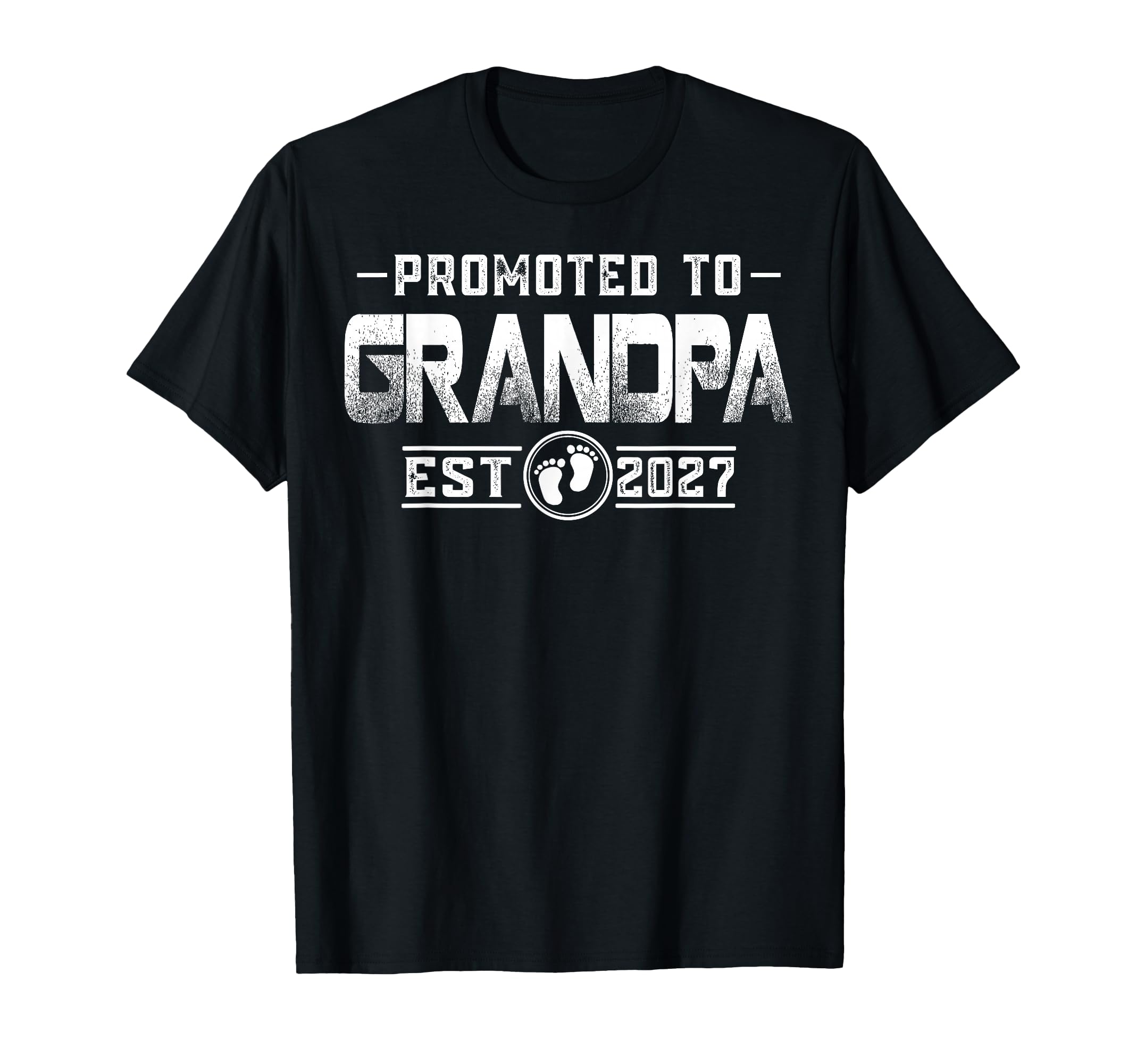 Promoted To Grandpa Est 2027 T-Shirt - Minimalist Print Unisex - T-Shirt, Sweatshirt, Hoodie