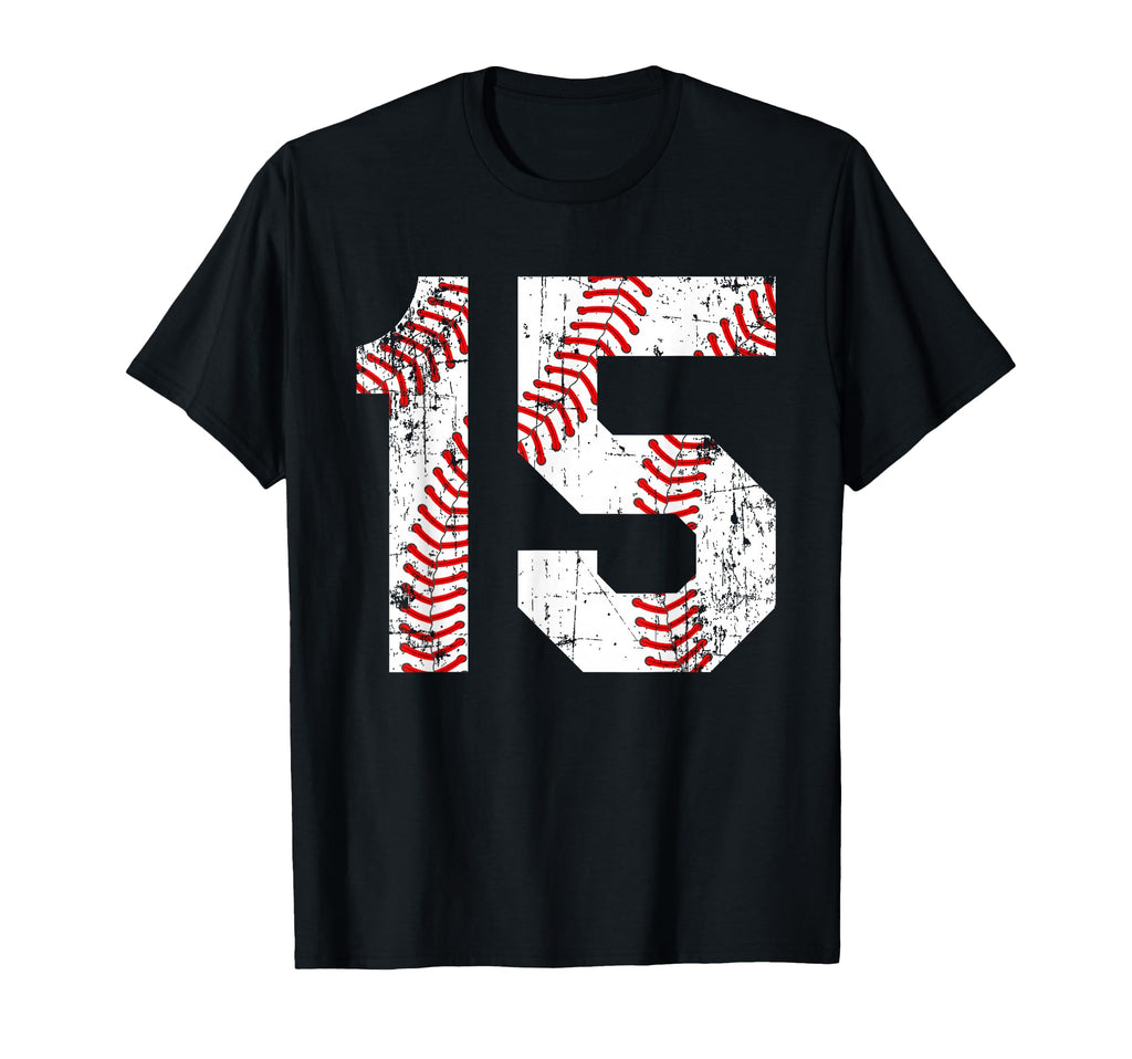 Baseball 15 Jersey Number T-Shirt - Minimalist Print Men Women - T-Shirt, Sweatshirt, Hoodie