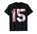 Baseball 15 Jersey Number T-Shirt - Minimalist Print Men Women - T-Shirt, Sweatshirt, Hoodie