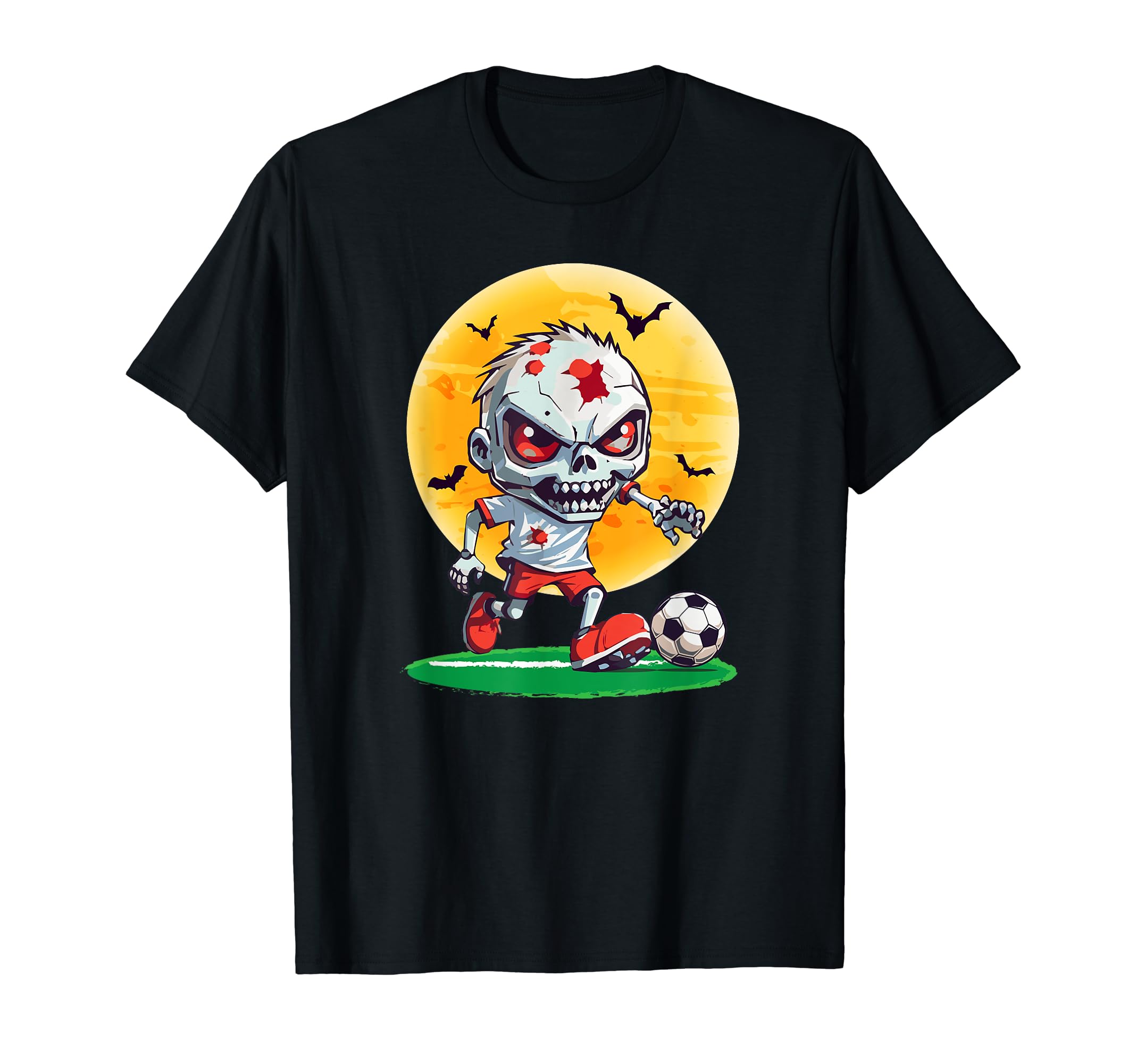Zombie Soccer Player Scary Soccer T-Shirt - Casual Everyday Wear Men Women - T-Shirt, Sweatshirt, Hoodie