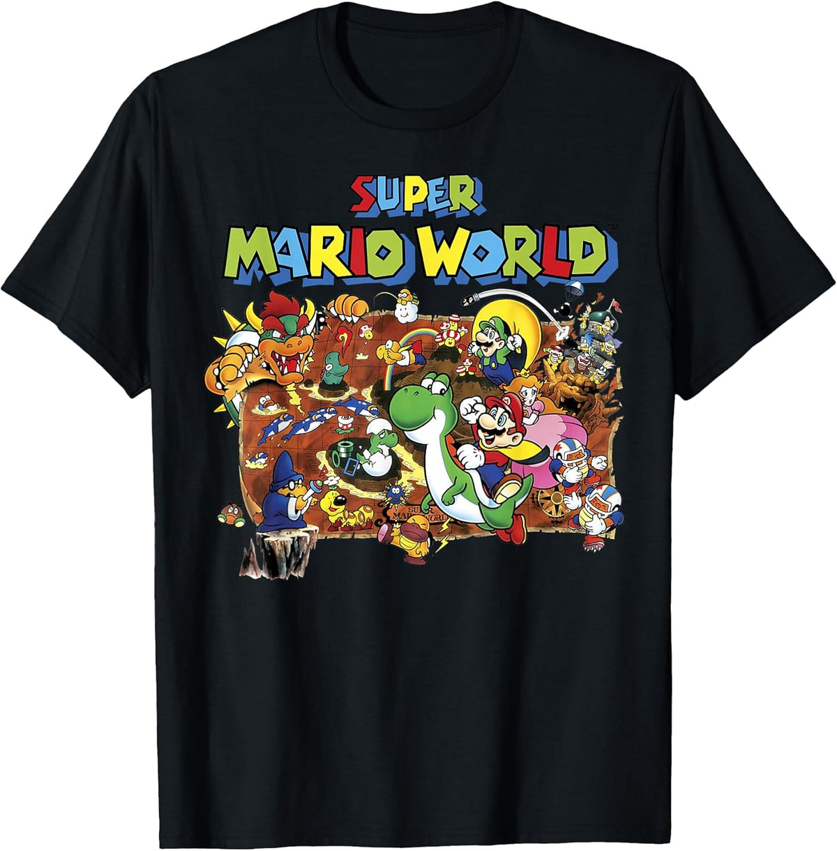 World Retro Map Graphic - Adult & Kids T-Shirts, Sweatshirts & Hoodies apparel design preview 1