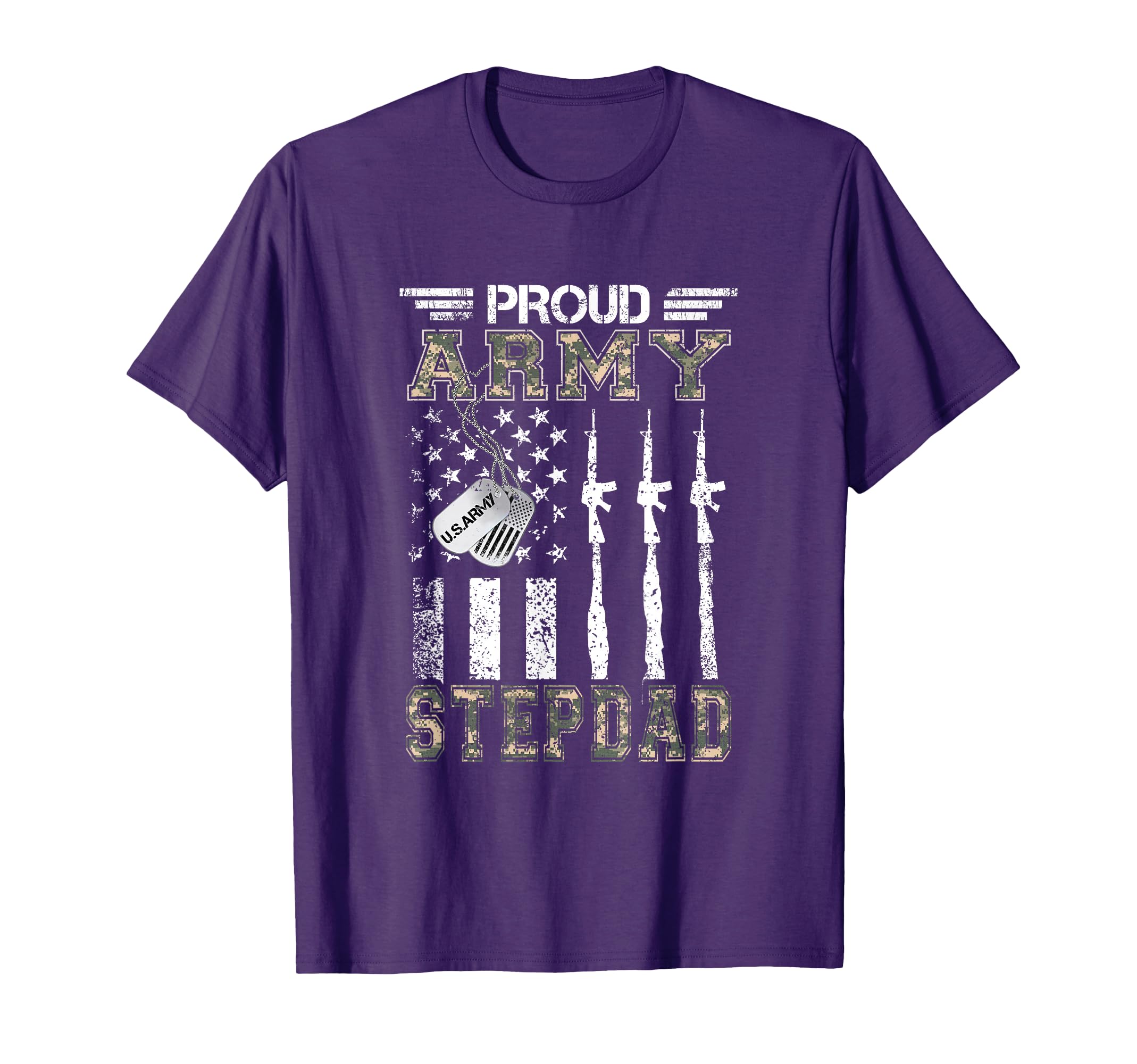 Proud Army Stepdad Us Army Stepdad T-Shirt - Novelty Apparel for Adults - T-Shirt, Sweatshirt, Hoodie