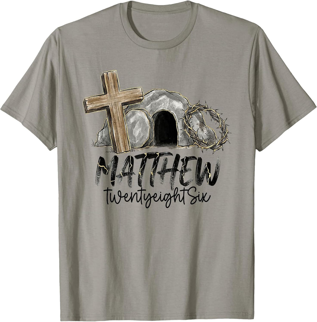 He Has Risen Matthew Twenty Eight Six Christian - Adult & Kids T-Shirts, Sweatshirts & Hoodies apparel design preview 1