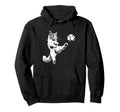 Kitten Playing Soccer Funny Cat Lover Hoodie - Novelty Apparel Men Women - T-Shirt, Sweatshirt, Hoodie