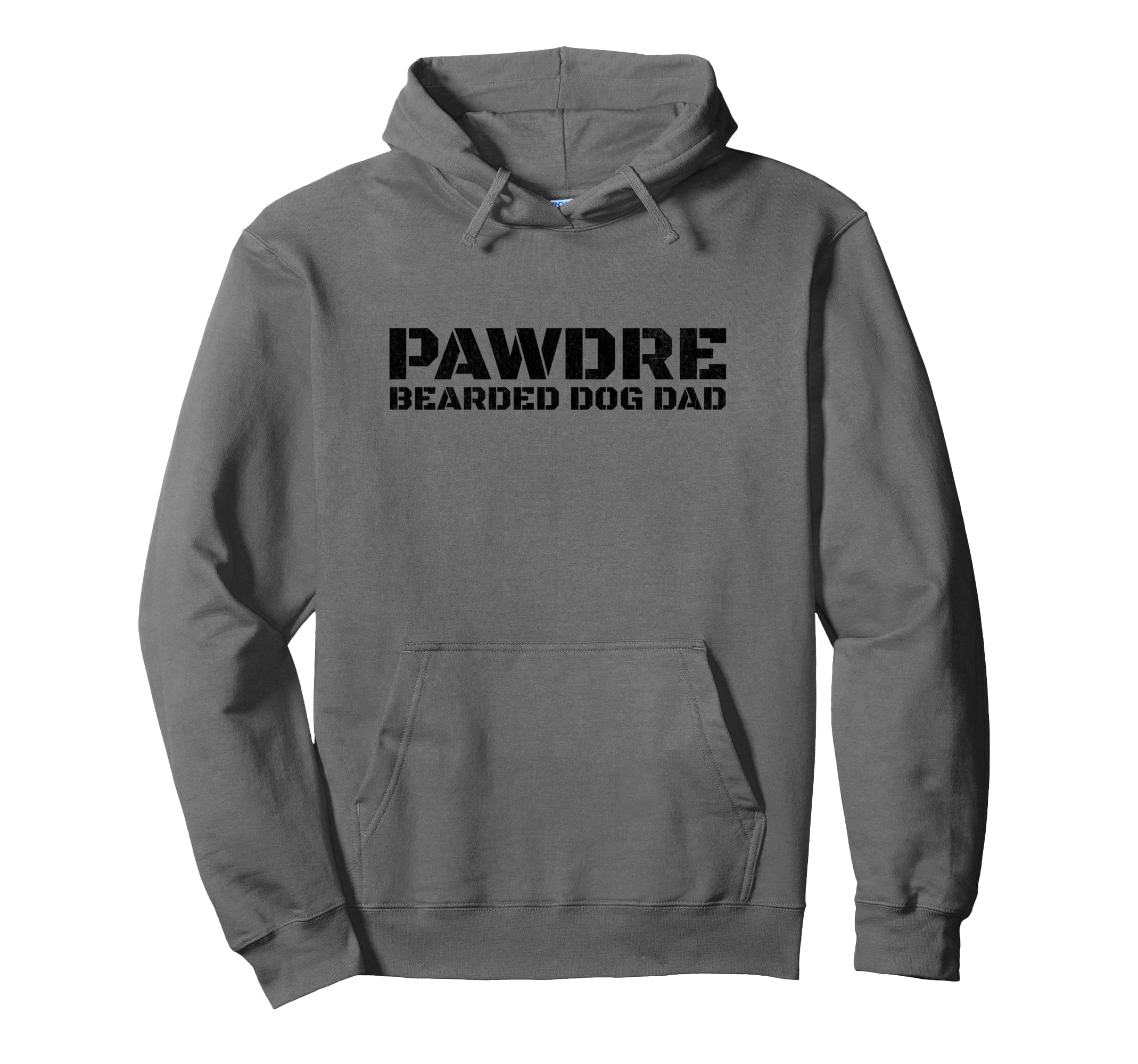 Funny Bearded Dog Dad Pawdre Bearded His Hoodie - Graphic Print Men Women - T-Shirt, Sweatshirt, Hoodie