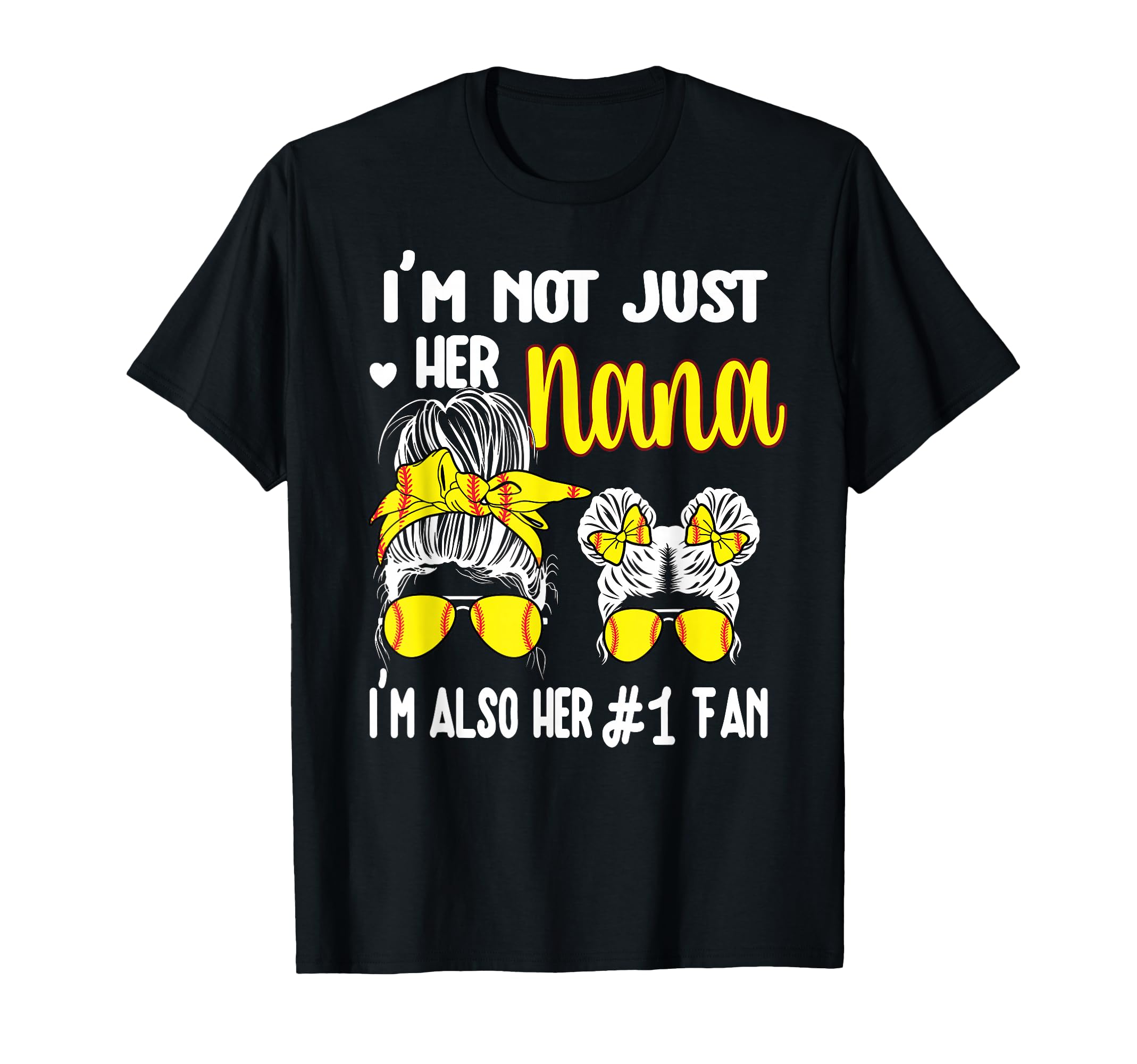 Softball Grandma Nana Granddaughter T-Shirt - Fun Novelty Design Unisex - T-Shirt, Sweatshirt, Hoodie