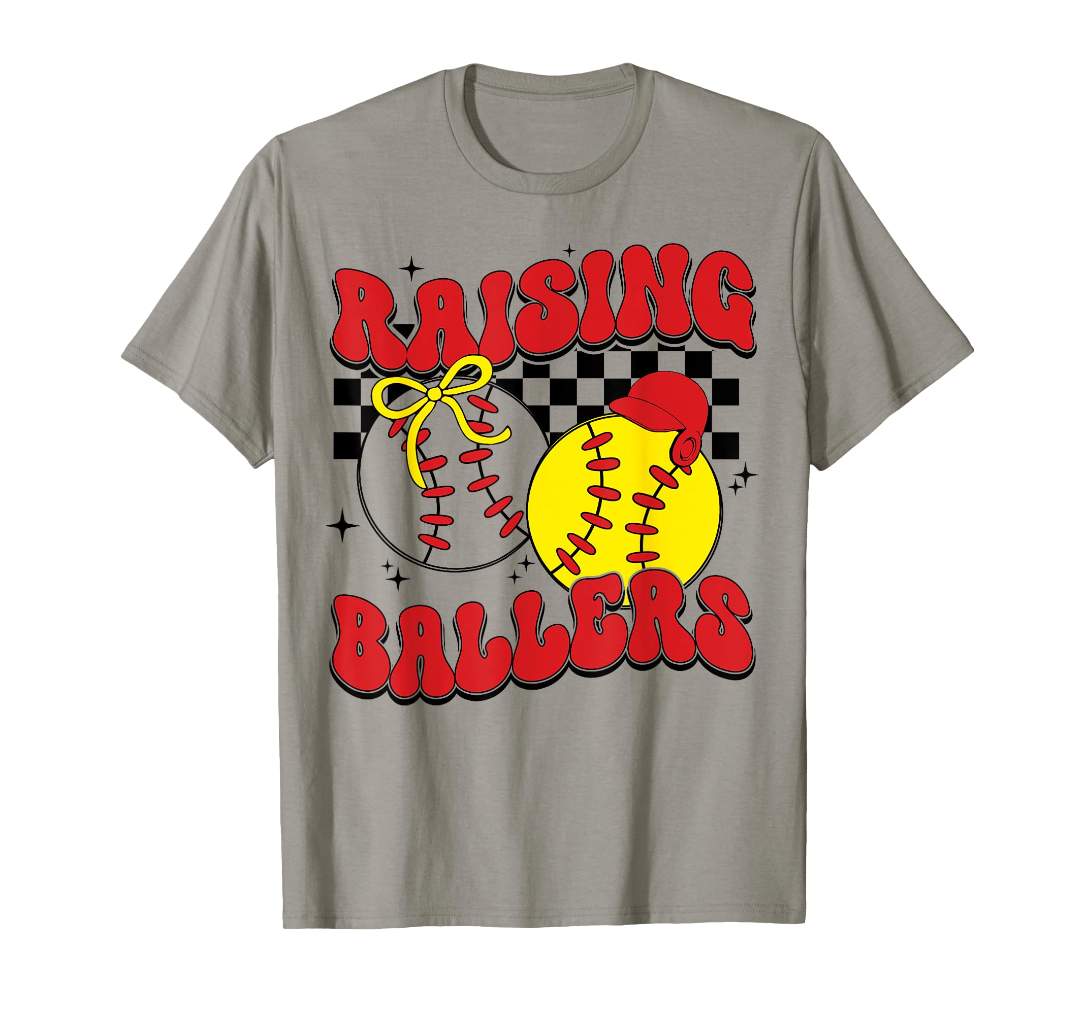 Busy Raising Ballers Softball And T-Shirt - Aesthetic Graphic for Adults - T-Shirt, Sweatshirt, Hoodie