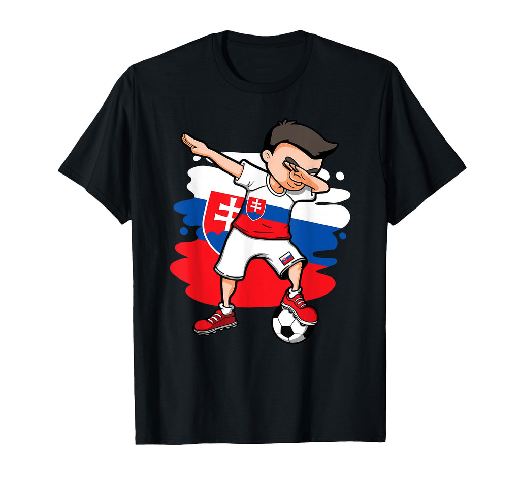 Dabbing Soccer Slovakia Jersey Slovak T-Shirt - Streetwear Style Unisex - T-Shirt, Sweatshirt, Hoodie