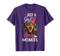 Just Who Loves Dachshund Funny T-Shirt - Minimalist Print Men Women - T-Shirt, Sweatshirt, Hoodie
