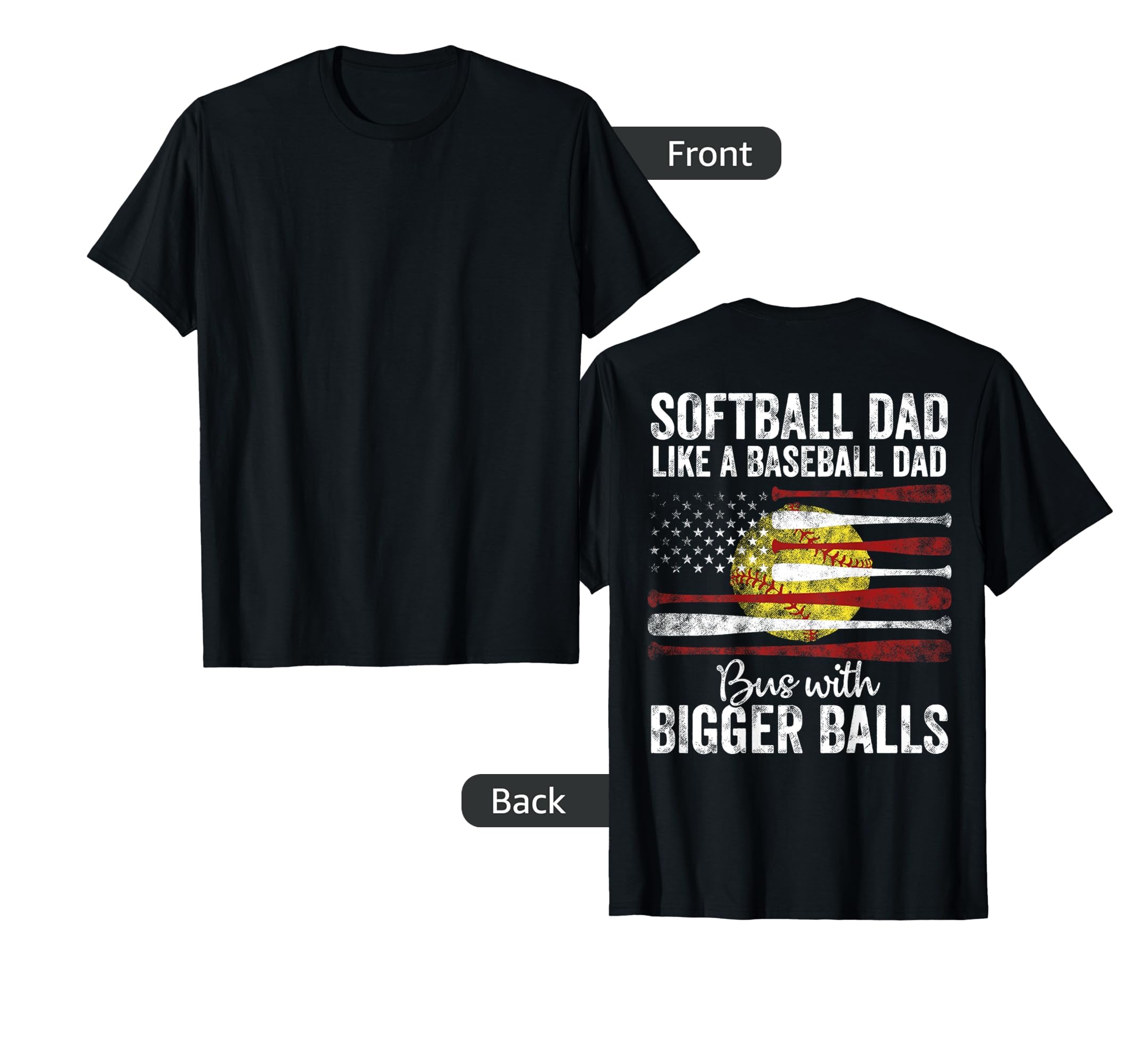 Mens Softball Dad Like Baseball Dad T-Shirt - Fun Novelty Design Men Women - T-Shirt, Sweatshirt, Hoodie