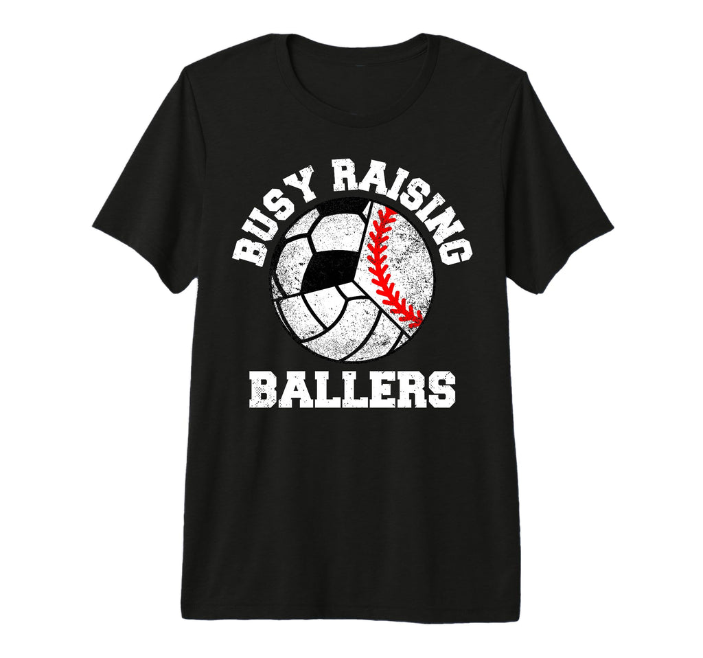 Busy Raising Ballers Funny Baseball T-Shirt - Trendy Graphic for Adults - T-Shirt, Sweatshirt, Hoodie