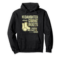 My Daughter Wears Combat Boots Proud Hoodie - Novelty Apparel for Adults - T-Shirt, Sweatshirt, Hoodie