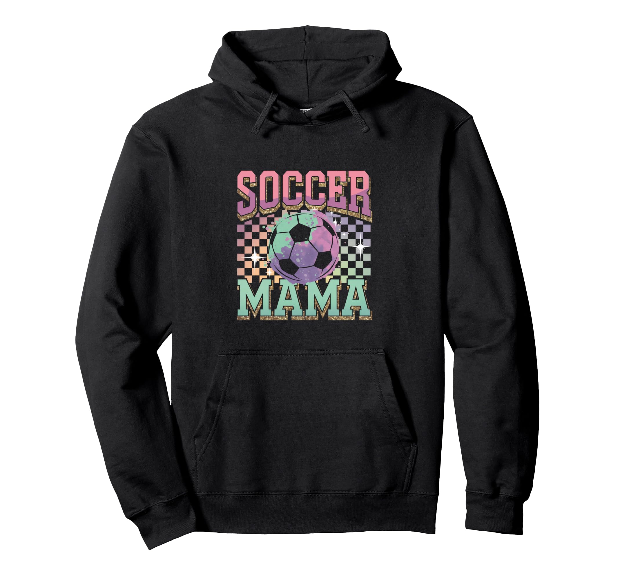 Soccer Mama Soccer Fan Checkered Hoodie - Streetwear Style Men Women - T-Shirt, Sweatshirt, Hoodie