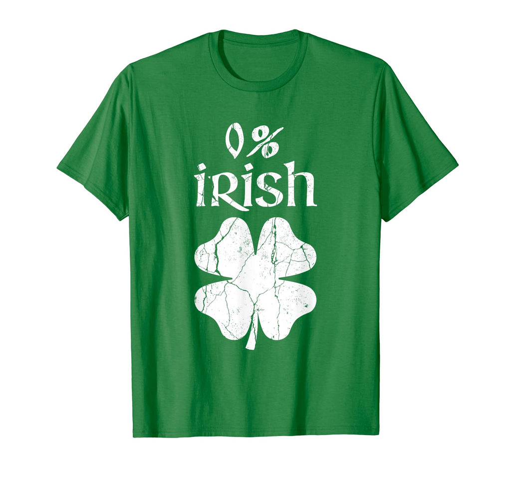 Fun 0 Percent Irish Shamrock St T-Shirt - Novelty Apparel Men Women - T-Shirt, Sweatshirt, Hoodie