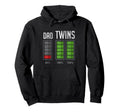 Tired Father Dad Low Battery Twins Full Hoodie - Trendy Graphic Men Women - T-Shirt, Sweatshirt, Hoodie