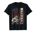 4Th July Catcher Baseball Us Flag Gifts T-Shirt - Novelty Apparel Unisex - T-Shirt, Sweatshirt, Hoodie