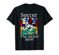 Soccer Sacred Sport Stained Glass T-Shirt - Unique Graphic for Adults - T-Shirt, Sweatshirt, Hoodie