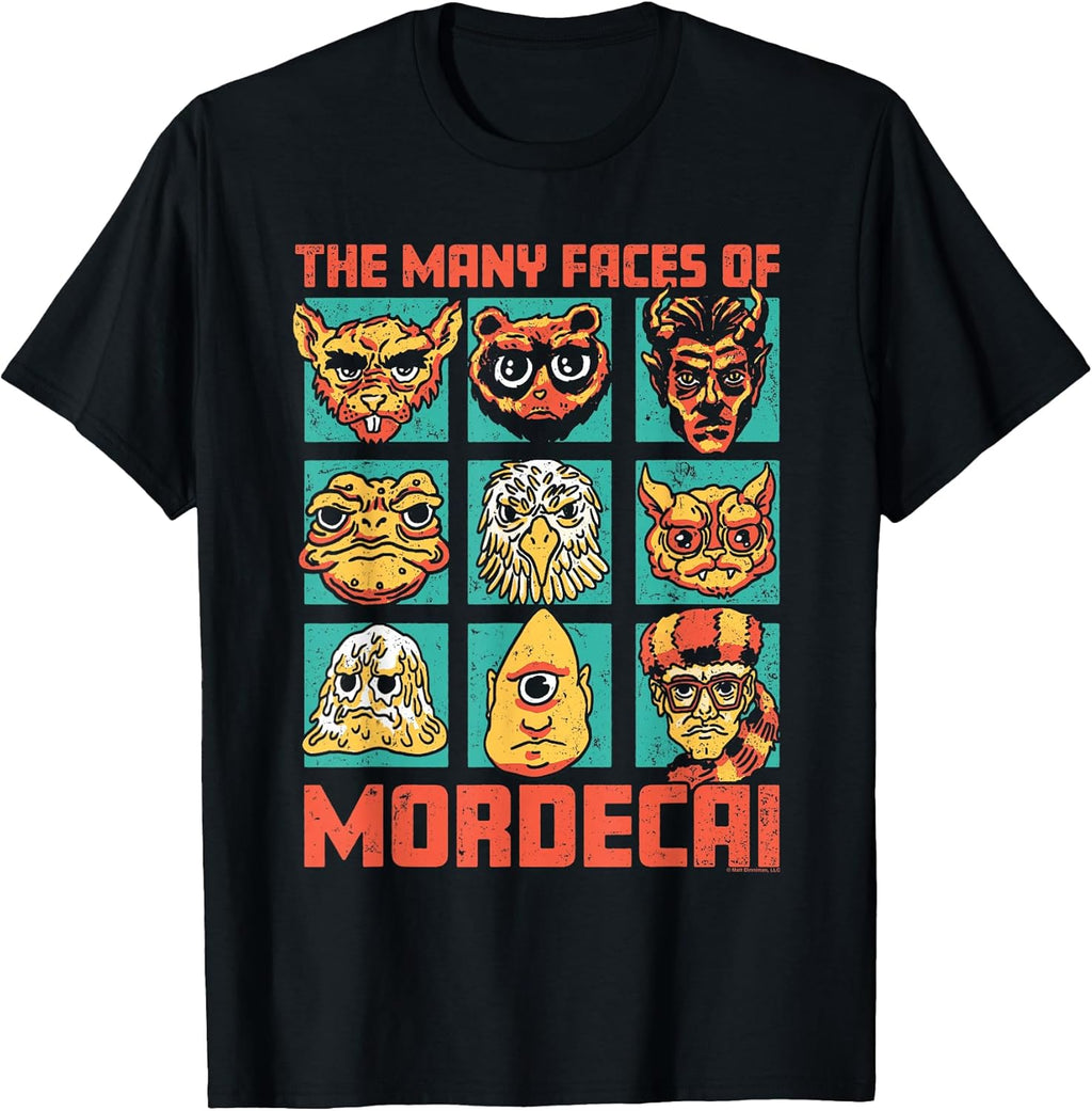 DCC Many Faces of Mordecai Grid Funny Gamer Series - Adult & Kids T-Shirts, Sweatshirts & Hoodies apparel design preview 1