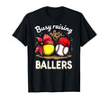 Busy Raising Ballers Softball T-Shirt - Novelty Apparel for Adults - T-Shirt, Sweatshirt, Hoodie